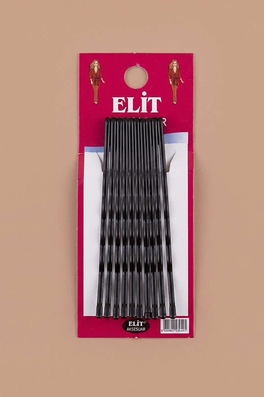 10-Delige Zwart Haar Elastiekjes Set