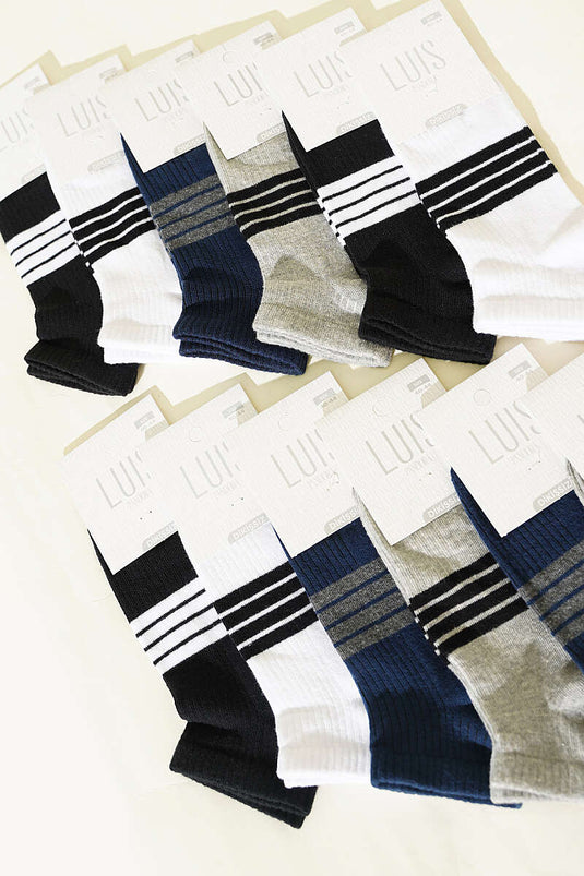 Lot de 12 chaussettes invisibles pour homme assorties 4
