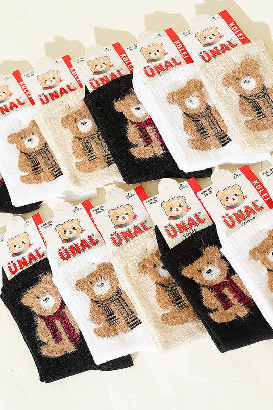 12-Pack Women's Patterned Soft College Socks Assorted 1