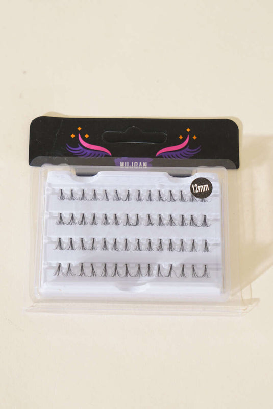 Cils individuels noirs de 12 mm