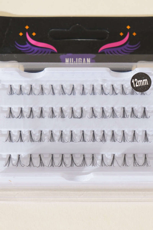Cils individuels noirs de 12 mm