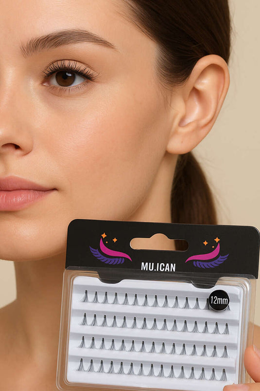 Cils individuels noirs de 12 mm