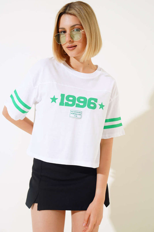 T-shirt imprimé blanc 1996