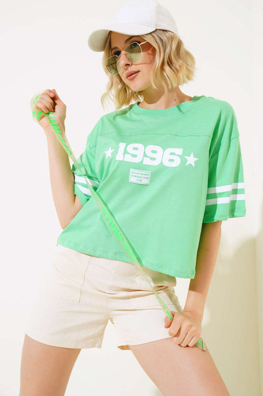 T-shirt imprimé vert 1996