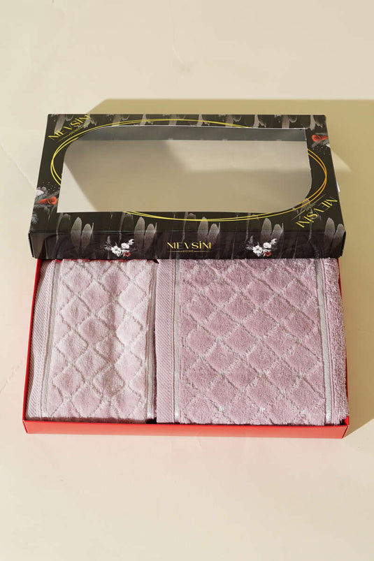 Ensemble de serviettes mère-fille 2 pièces, rose