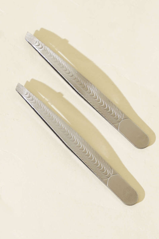 2-teiliges Pinzettenset, Grau