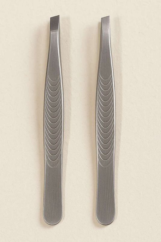 طقم ملاقط من قطعتين، رمادي