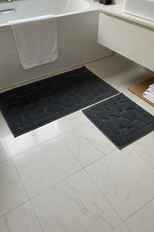 2-Piece Cotton Toilet Set Anthracite