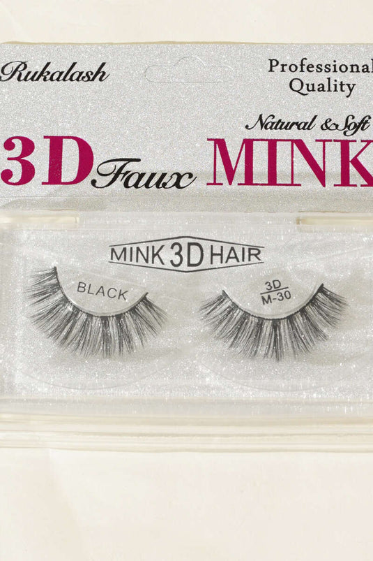 رموش صناعية طبيعية ثلاثية الأبعاد رقم 30، لون أسود