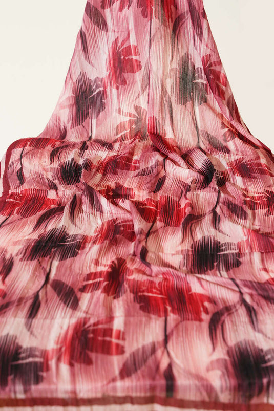 3-Piece Watercolor Pattern Bamboo Crinkle Shawl Set Assorted