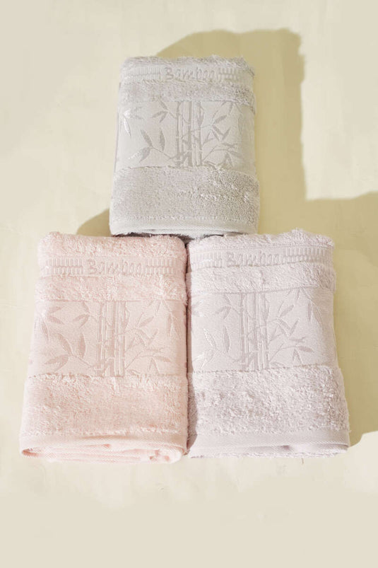 Set of 3 Bamboo Breeze Hand and Face Towels Assorted 2