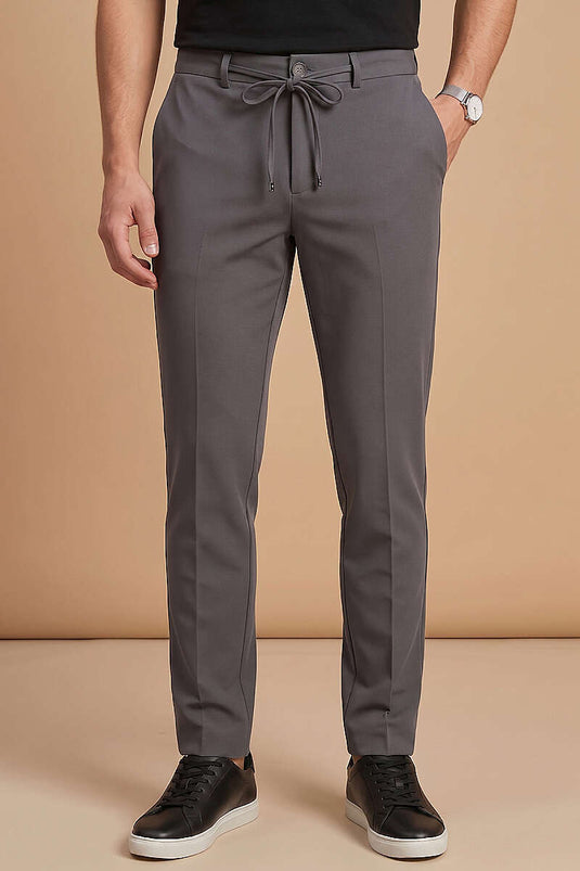3-delige smalle broek met elastische taille voor heren, assorti 3