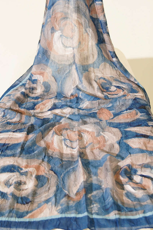 3'lü Çiçek Desenli Bambu Kraş Şal Seti Asorti 1