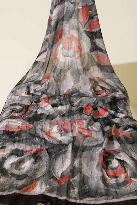 3'lü Çiçek Desenli Bambu Kraş Şal Seti Asorti 2