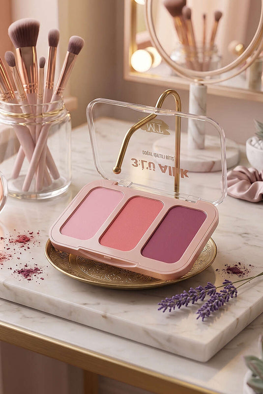 3-delige natuurlijke glans afwerking blush 02