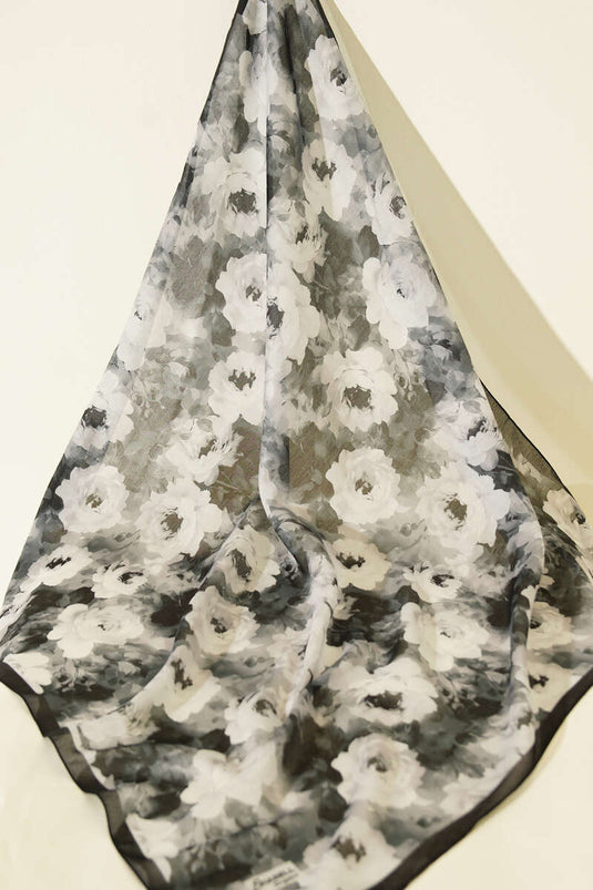 3-Piece Rose Patterned Soft Scarf Set