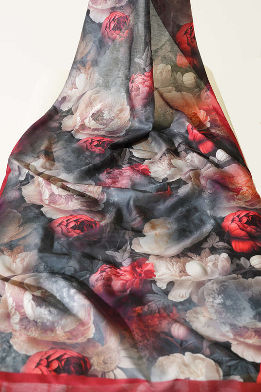 3'lü Gül Desenli Soft Şal Seti Asorti 1