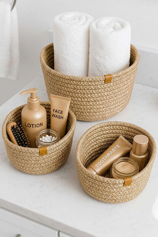 Panier En Osier Triple Camel
