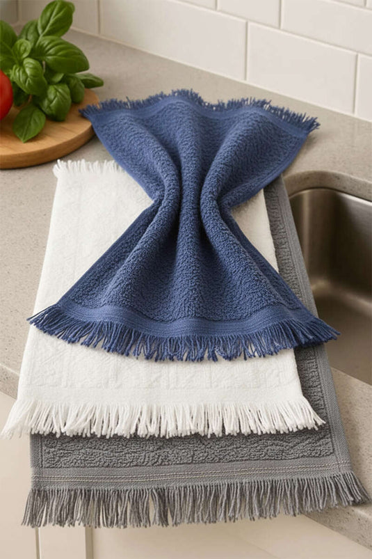 طقم مناشف مطبخ 3 قطع متنوعة 4