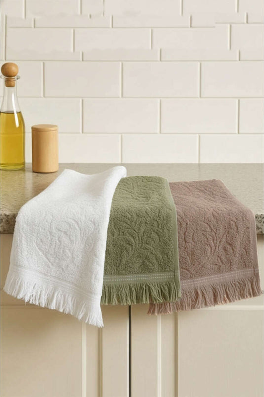 طقم مناشف مطبخ مكون من 3 قطع متنوعة 5