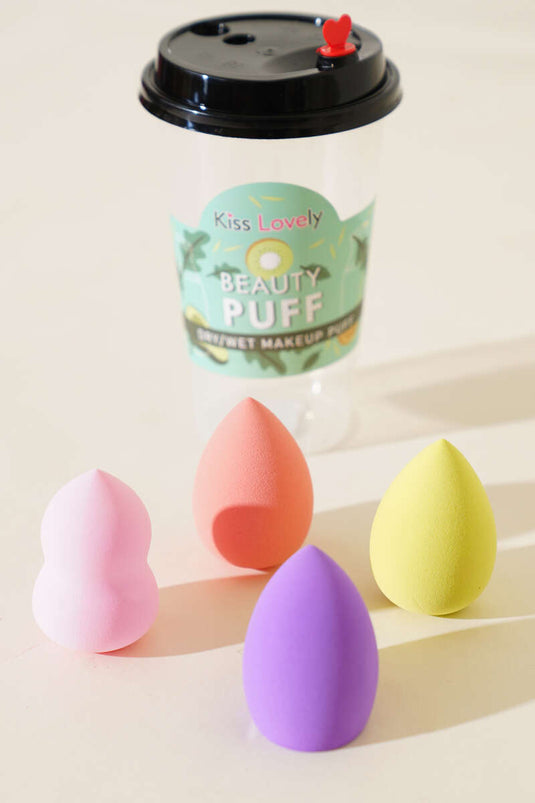 Ensemble de 4 éponges à maquillage avec assortiment de coupelles 1