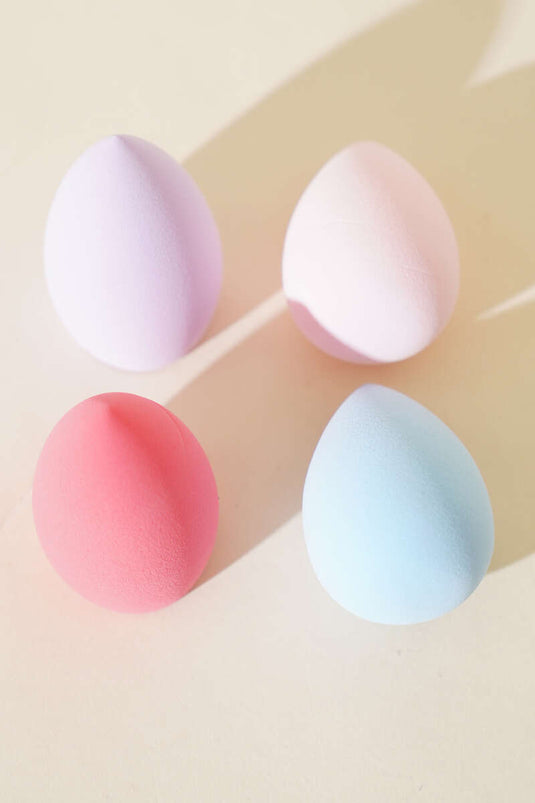 Assortiment de 4 éponges à maquillage en forme d'œuf (boîte 1)