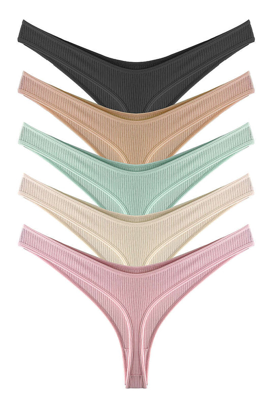 5'li Fitilli Bikini Külot - Renkli 1