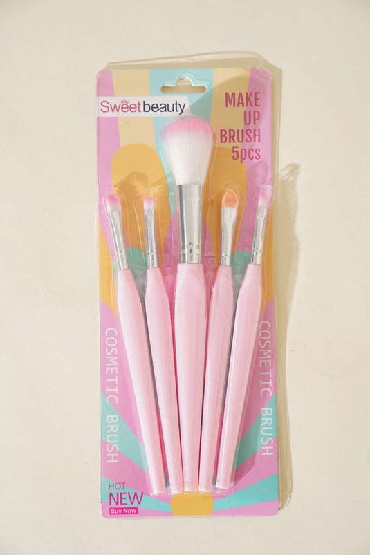 Pink 5-Piece Makeup Brush Set