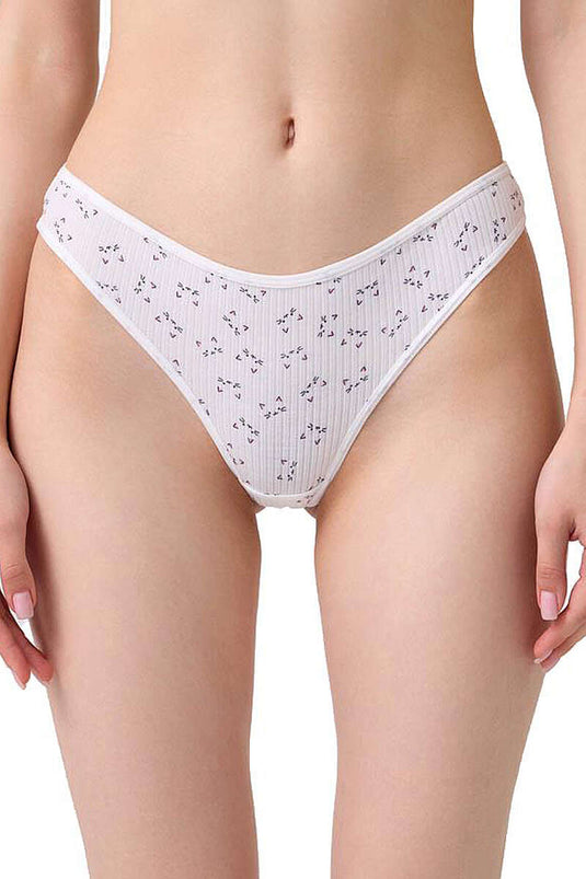 5'li Renkli Fitilli Desenli Bikini Külot - Renkli 1