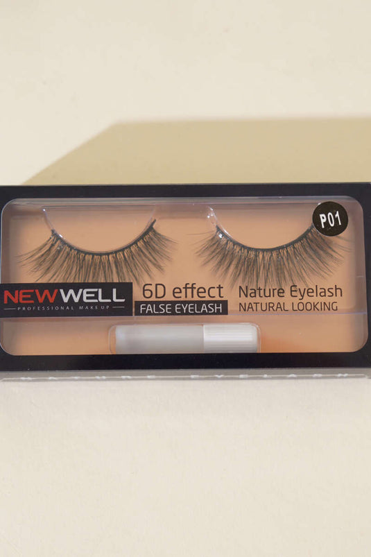 Faux cils naturels effet 6D P01 Noir