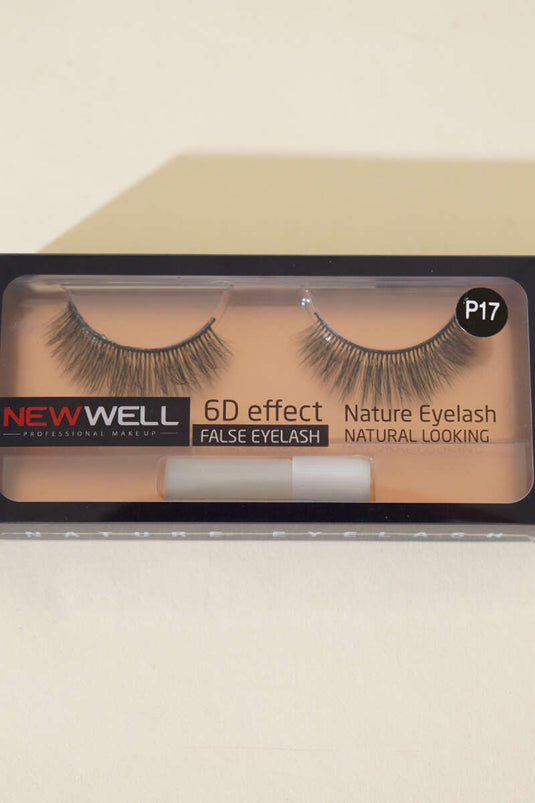 Faux cils naturels effet 6D P17 Noir