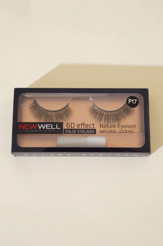 Faux cils naturels effet 6D P17 Noir