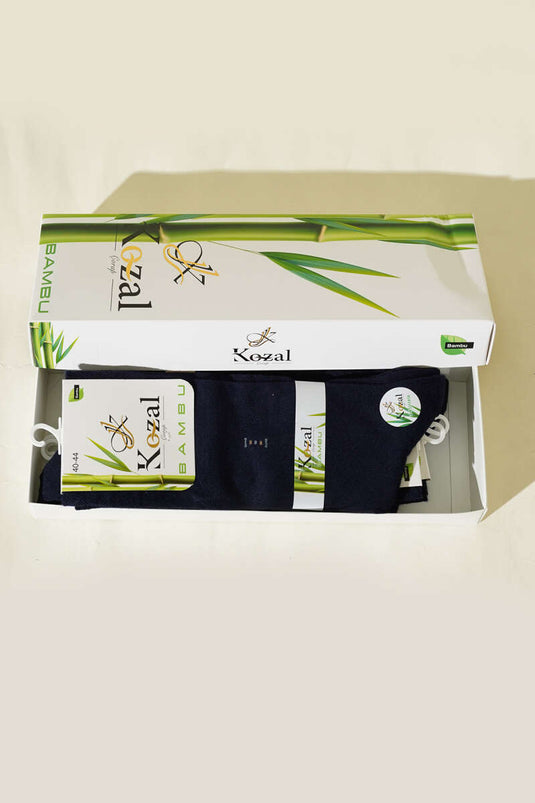 6-Pack Men's Bamboo Ankle Socks Navy Blue