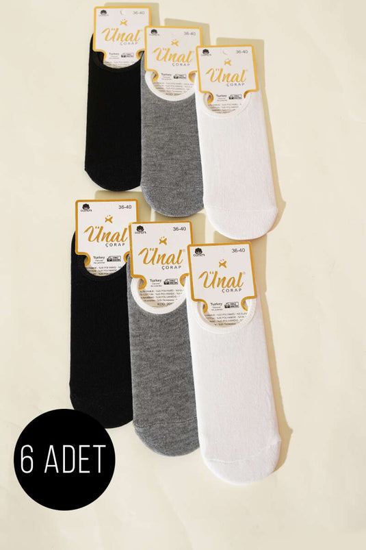 6er-Pack Damen-Ballettsocken, Sortiment 1