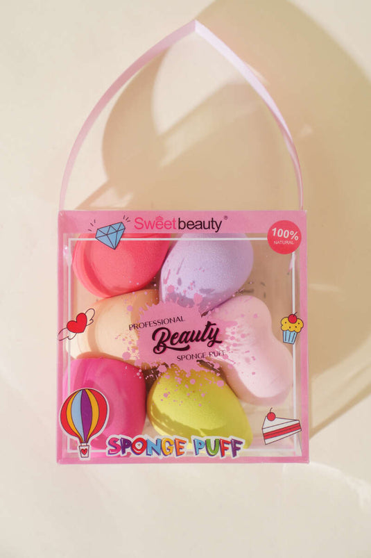 Assortiment de 6 éponges à maquillage en forme d'œuf 1