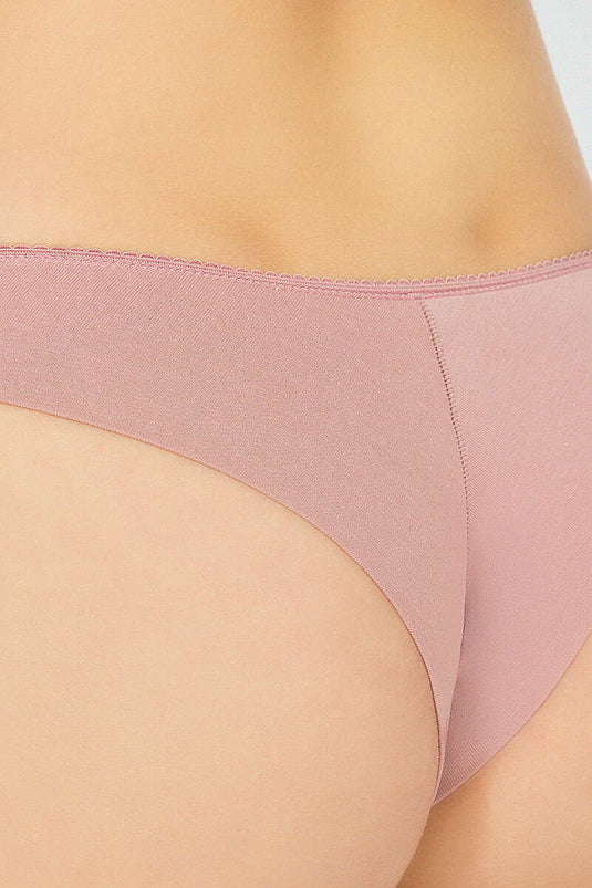 6’lı Yumuşak Dokulu Bikini Külot Kahverengi