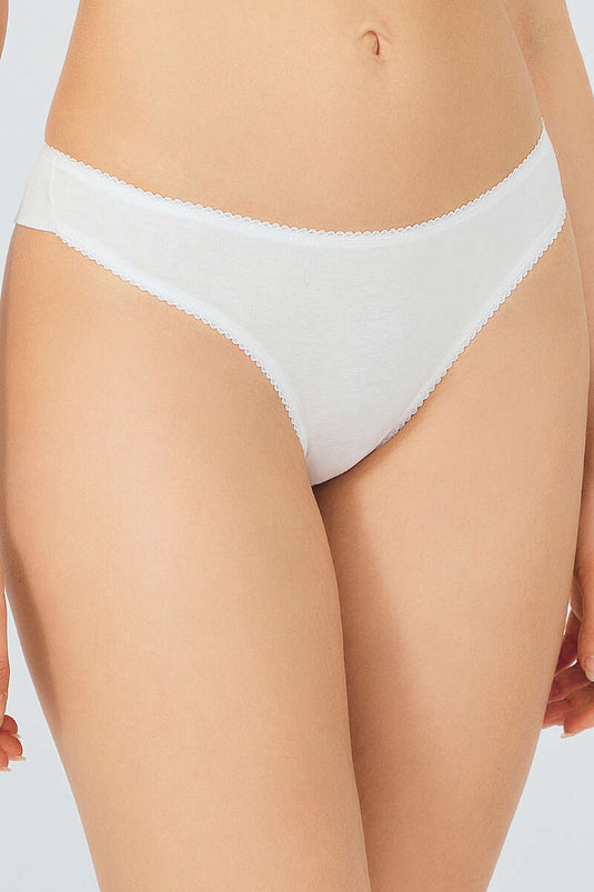 6’lı Yumuşak Dokulu Bikini Külot Krem