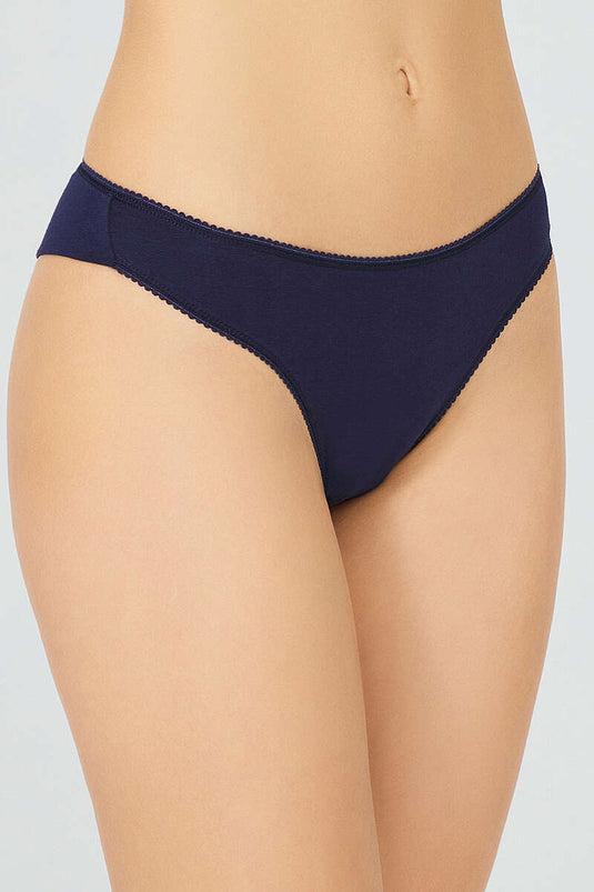 6’lı Yumuşak Dokulu Bikini Külot Lacivert