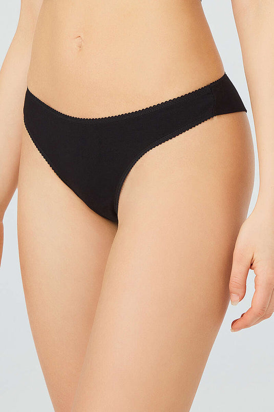 6’lı Yumuşak Dokulu Bikini Külot Siyah