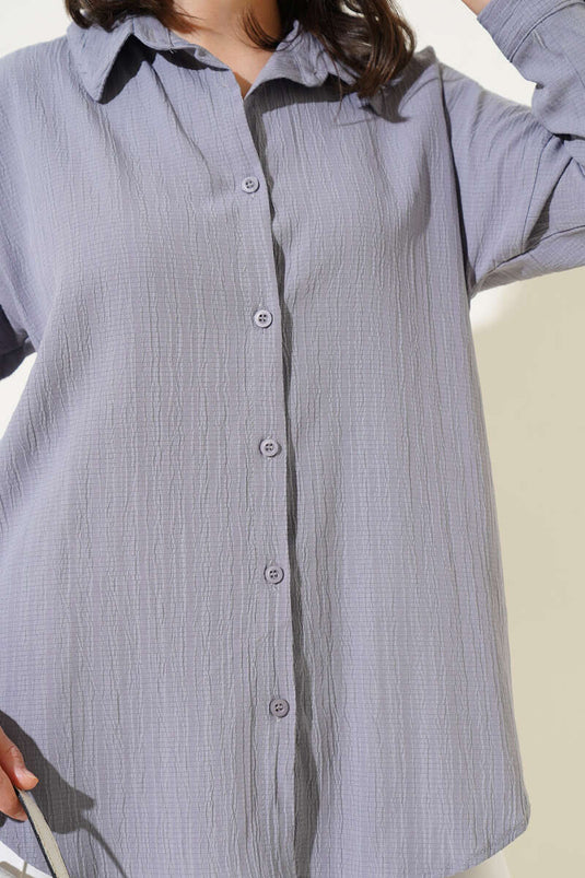 Tree Bark Basic Shirt Gray