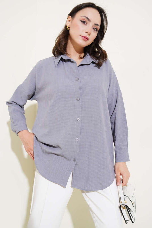 Tree Bark Basic Shirt Gray