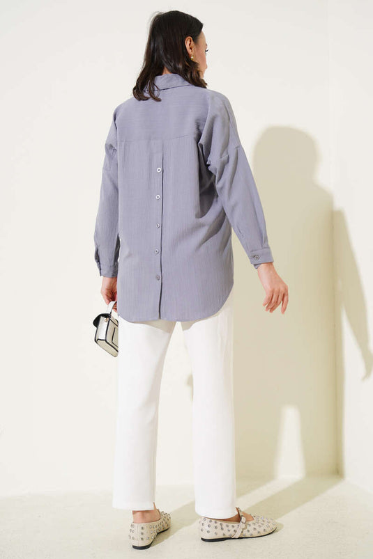 Tree Bark Basic Shirt Grau