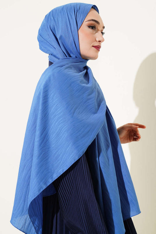 Baumrinden-Jacquard-Schal Indigo