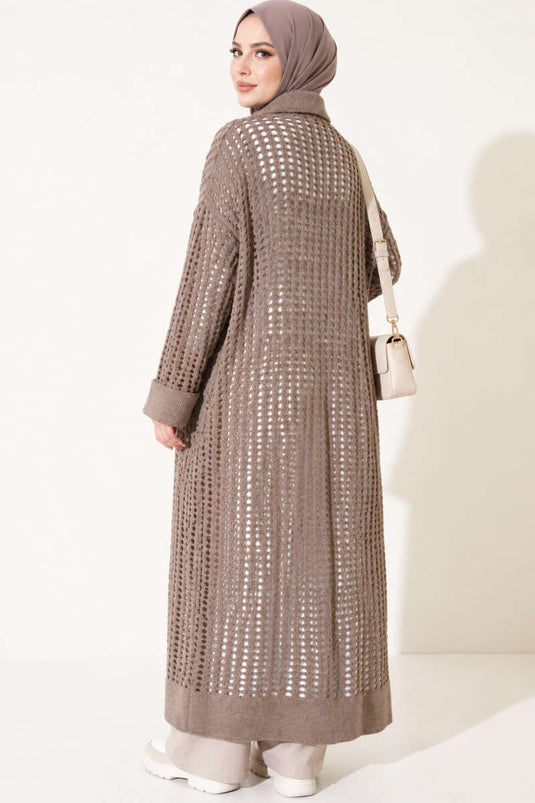 Strickjacke Mit Knöpfen In Mink