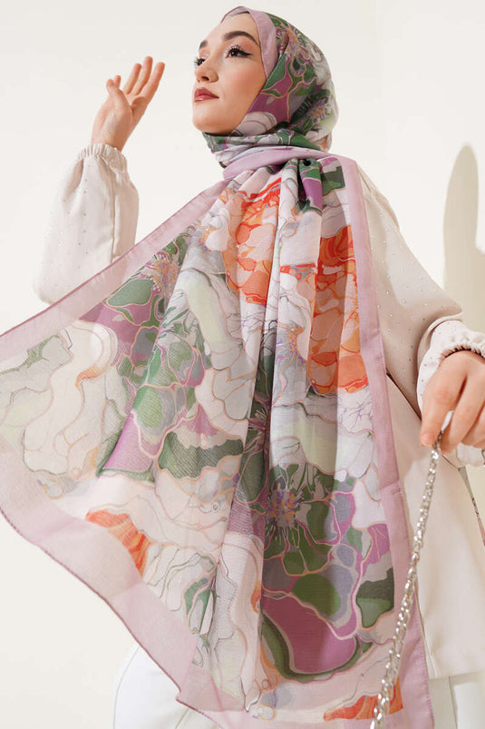 Alice Pattern Lina Shawl Powder