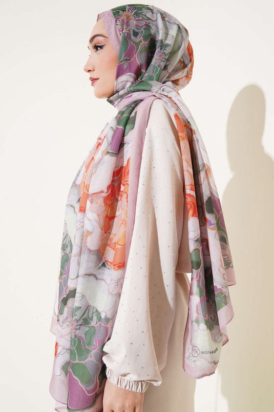 Alice Pattern Lina Shawl Powder