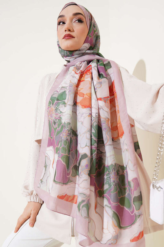 Alice Pattern Lina Shawl Powder