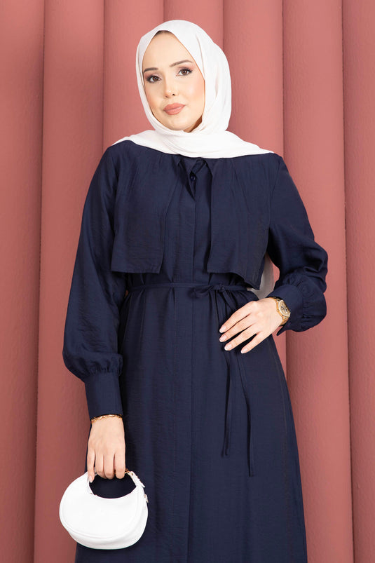 Ensemble Deux Pièces avec Pantalon à Détails Aller Bleu Marine