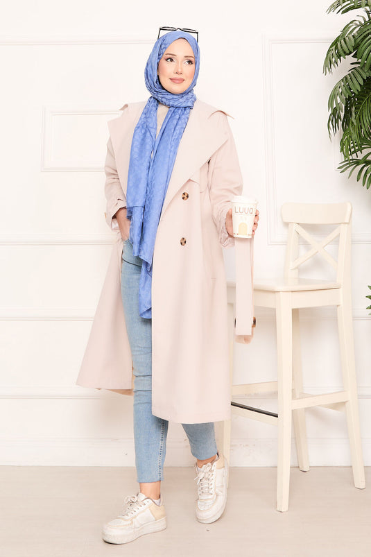 Trench-coat hijab amovible détaillé Aller Stone