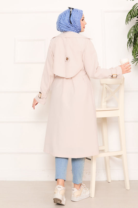 Trench-coat hijab amovible détaillé Aller Stone